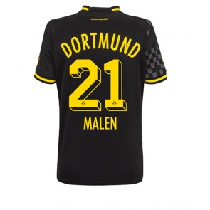 Borussia Dortmund Donyell Malen #21 kläder Kvinnor 2022-23 Bortatröja Kortärmad